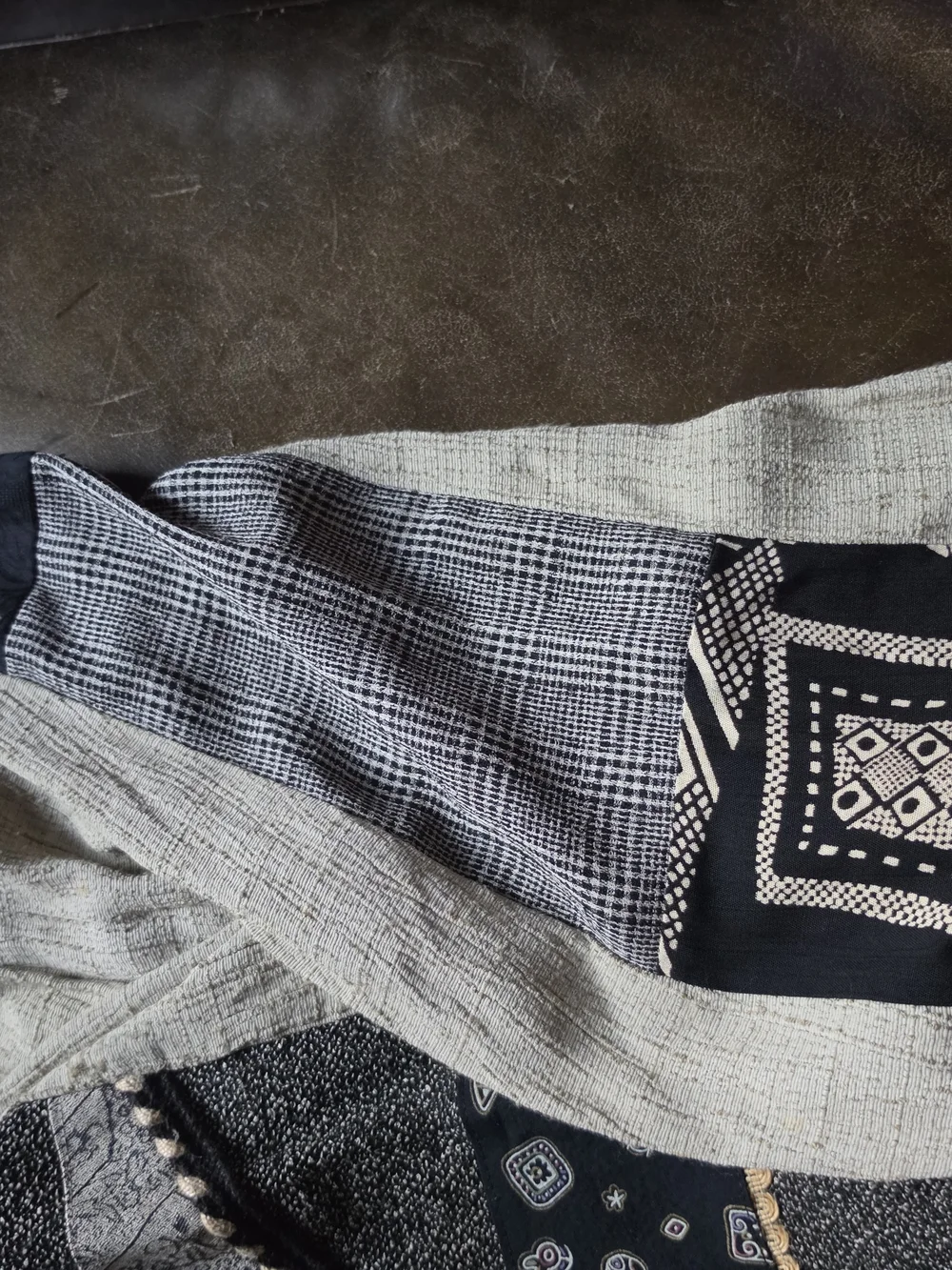 Vintage Donna Jessica Art-to-Wear Patchwork Shorts Linen Blend Lagenlook 1